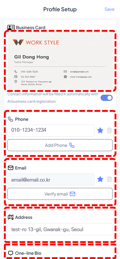 Check the details and save